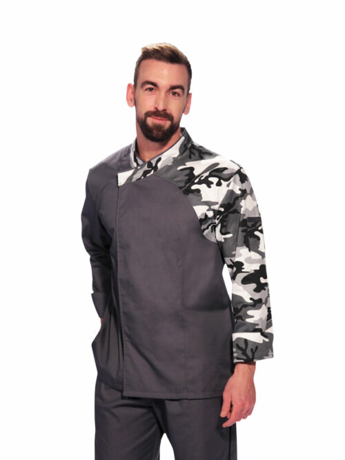 Σακάκι σεφ Hook της Uniform γκρί
