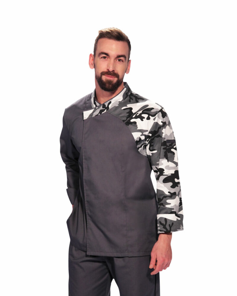 Σακάκι σεφ Hook της Uniform γκρί