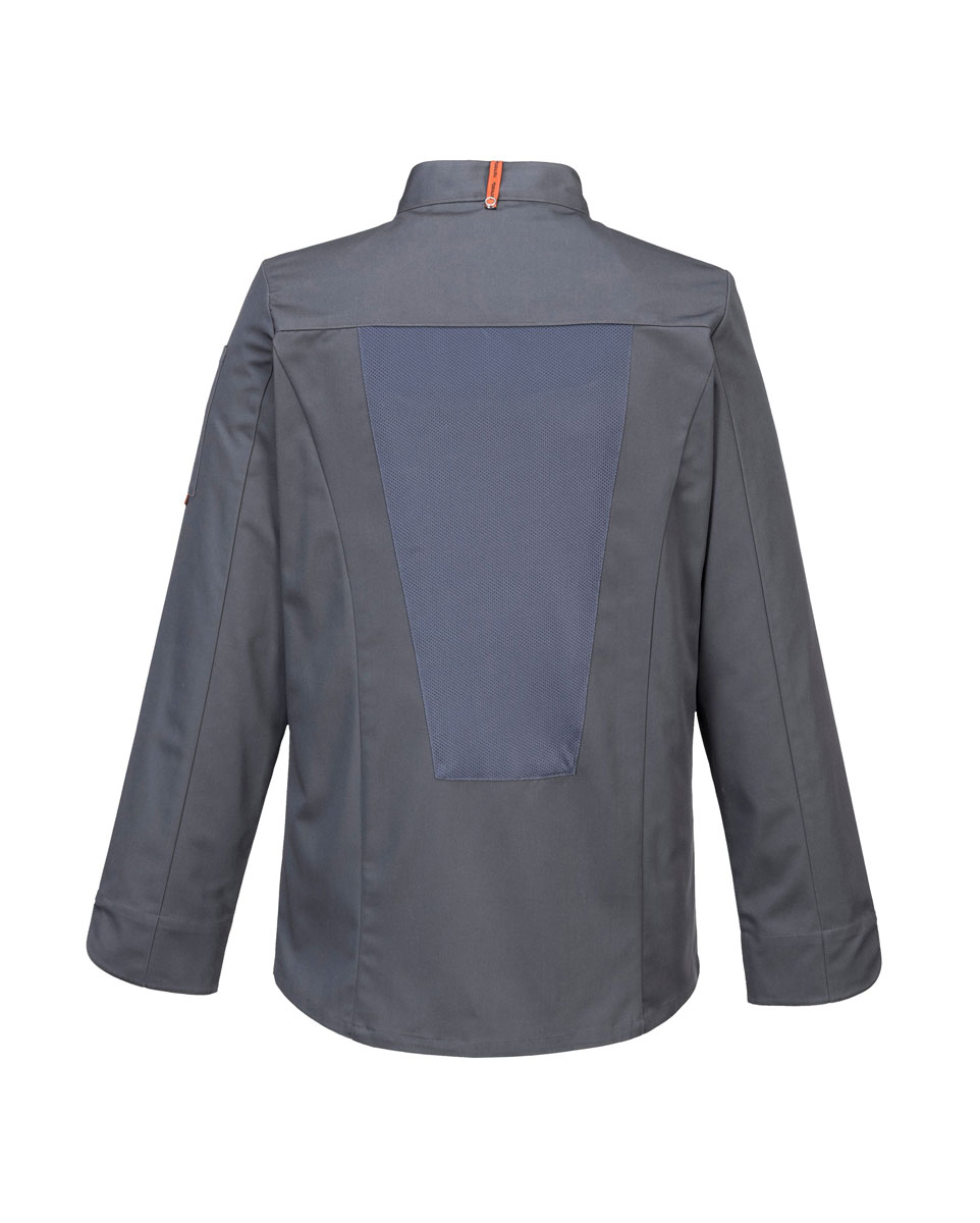 C838-Gray-Back Σακάκι σεφ μακρυμάνικο MeshAir Pro C838 - Portwest