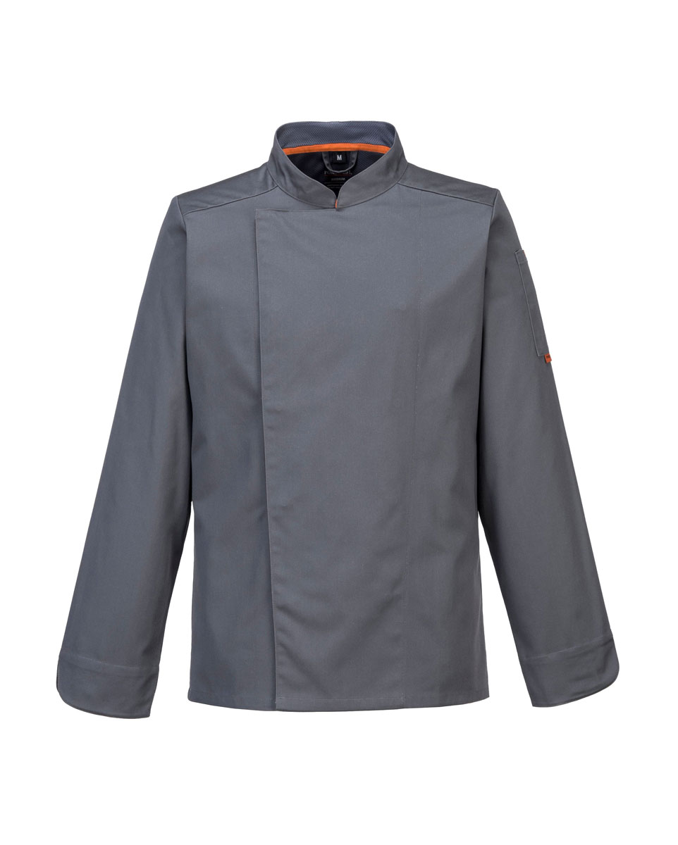 C838-Gray-Front Σακάκι σεφ MeshAir Pro C838 της Portwest γκρί
