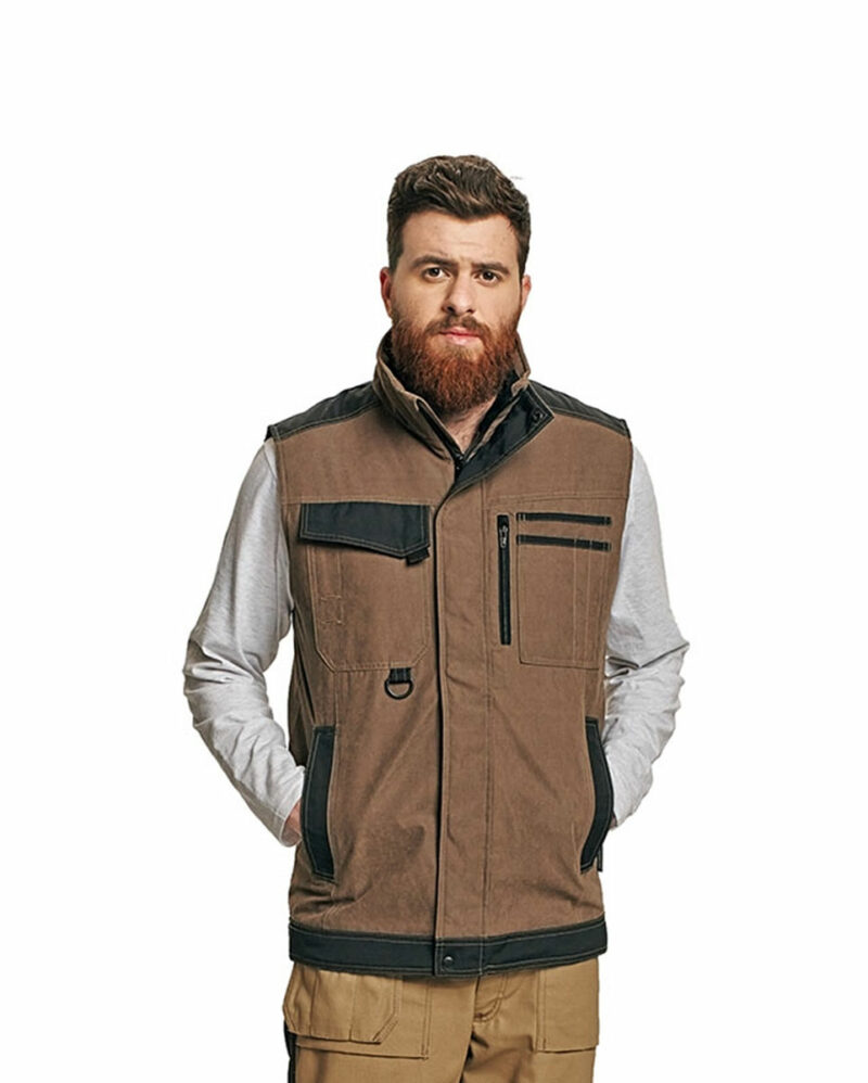 Γιλέκο εργασίας καφέ με πολλές τσέπες Narellan Bodywarmer Cerva