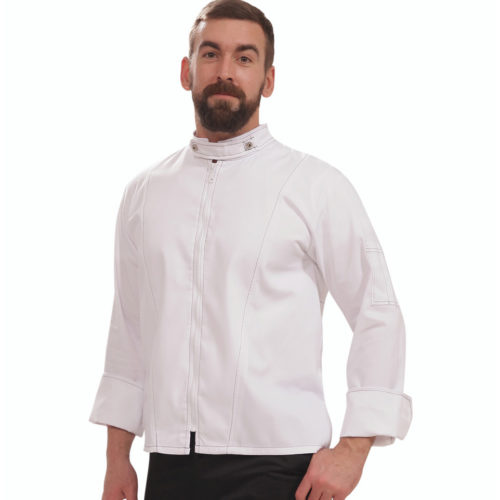 Μοντέρνο σακάκι σεφ Harley της Uniform λευκό